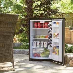 small outdoor beer fridge